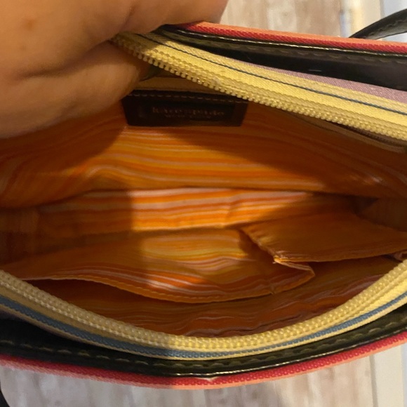 Kate Spade Vintage small bag, stripes purse, mini bag Y2K retro pink blue yellow - Picture 9 of 11